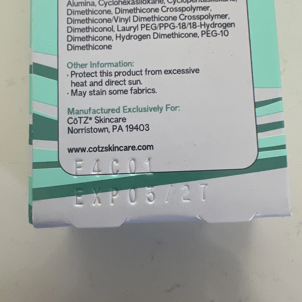 COTZ Face Prime & Protect Non-Tinted Mineral Sunscreen SPF 40 Exp3/2027 - Image 2 of 3