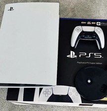 Sony PlayStation 5 - PS5 - Digital Edition - 825GB - White - With Box Cables Etc