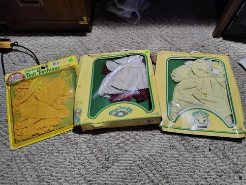 Vintage Cabbage Patch Kids clothes packs, 3 packs preemie bundle/lot