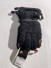 HEAD BLACK/GREY KIDS JUNIOR 6-10 MEDIUM GLOVES HEAT PACK POCKET DUPONT SORONA