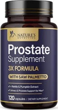 Prostate Health Capsules for Men 1000mg - 3X Formula with Saw Palmetto Blend