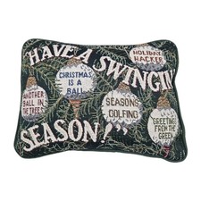 Tapestry Throw Pillow Christmas Golf Theme Ne...