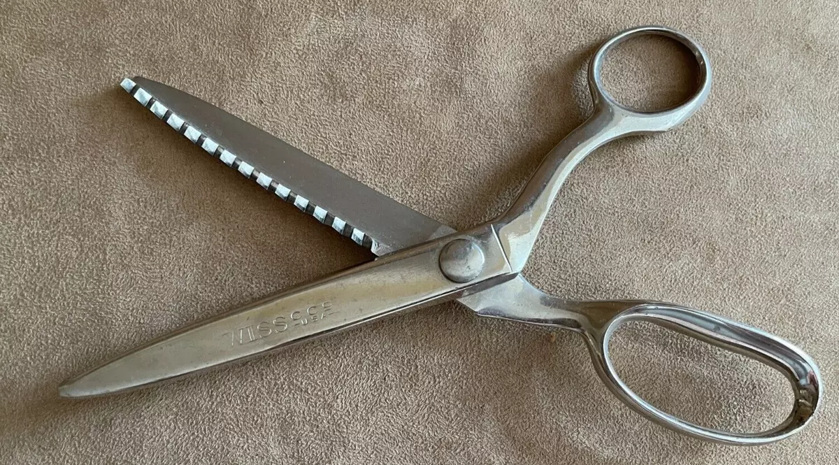Vintage WISS Pinking Shears Scissors Model C 9 Chrome Plated CC9