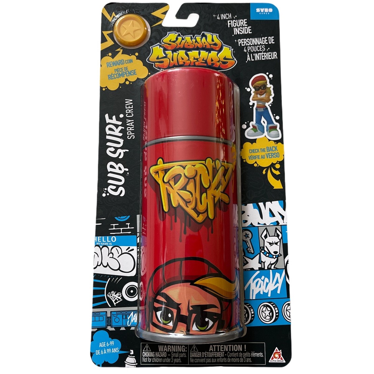 Subway Surfers Sub Surf Spray Crew 4 Vinyl Figure Tricky Reward Coin Toy 4  Inch