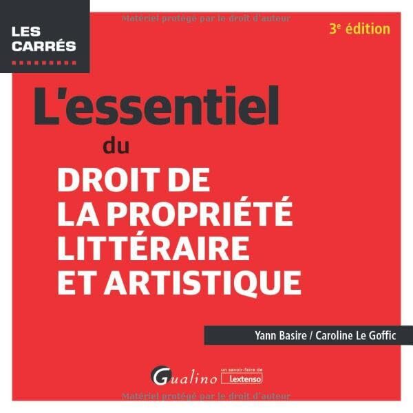 9782297221771 L'essentiel du droit de la propriété littéraire et artistique -