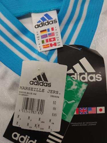 Vintage Olympique Marseille adidas Soccer Jersey Kit 96/97 Size M with Tag - Picture 7 of 8