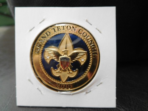 EG SCOUT BSA 2010 GRAND TETON COUNCIL IDAHO 100TH ANNIV CHALLENGE COIN MEDALLION
