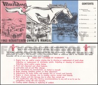 1964 Ford Mustang Bedienungsanleitung Und Umschlag-Paket 64 Besitzerhandbuch