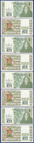 IRELAND 1 POUND 1988 AU - 4 RUNNING CONSECUTIVE NUMBERS! - 第 1/1 張圖片
