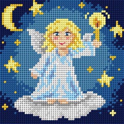 ''Angel'' Printed Canvas for Cross Stitch Tapestry Gobelin Orchidea 2638