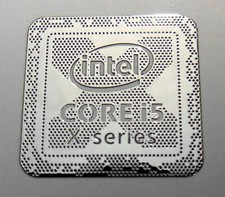 Intel Core i5 X-Series Silver Chrome Sticker 18 x 18mm Skylake-X Cascade Lake-X