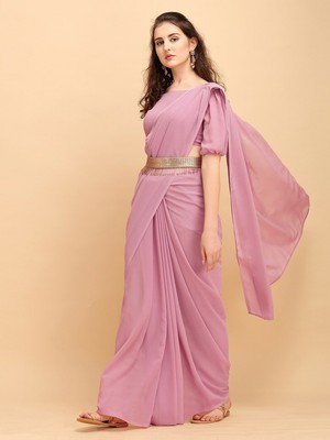 poly georgette saree