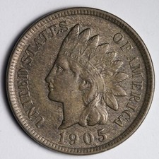 1905 Indian Head Cent Penny AU E258 WDH