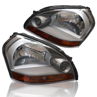 For Hyundai Tucson 2005-2009 Pair Halogen Headlights Left+Right Side Headlamps