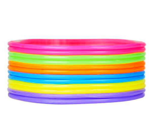 WHOLESALE LOT 1000 RAINBOW NEON JELLY BRACELETS, VENDING, PARTY FAVOR, PINATAS - Picture 1 of 2