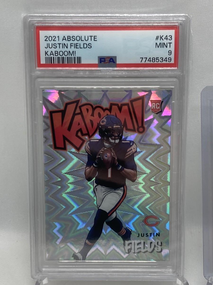 Justin Fields 2021 Panini Absolute KABOOM PSA 9 Chicago Bears RC