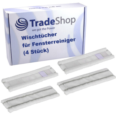 Mikrofaser Wischbezüge Wischtücher (4 Stück) für Kärcher WV 71 Plus, WV 75 Plus