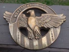 7" Brass WW2 Military Veteran Honorable Discharge Eagle Plaque Over 2.5 Pounds