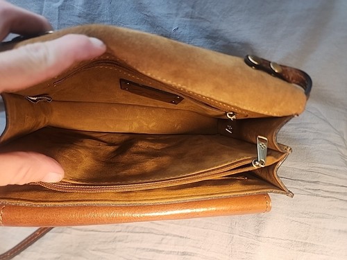 Patricia Nash Crossbody Bag Italian Sketchbook w/Flap All Leather - Picture 6 of 10
