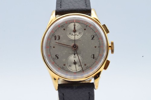 Breitling Navitimer Manual Wind Chrono Men Watch 36mm Vintage 18K 750 Gold