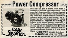 1979 Vintage Print Ad Power Compressor easy Steamer Caldwell Industries Auto Car