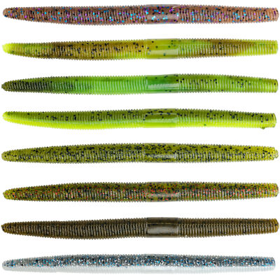 Strike King Shim-E-Stick 12,5cm - 7 Gummiwürmer, Softbaits, Gummiköder, Softlure