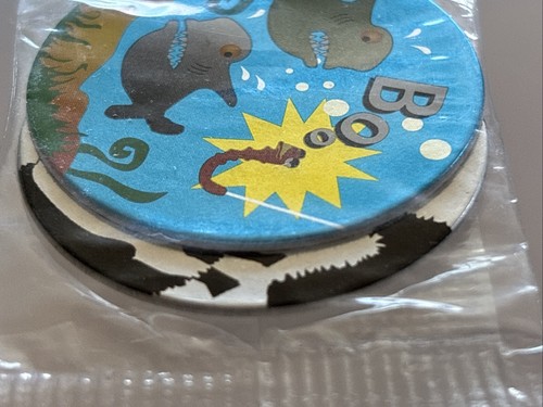 Land O Lakes Pogs Set Of 2 NIP Sealed Pkg Worm Scares Fish “BOO” Cant See Other - Picture 6 of 13