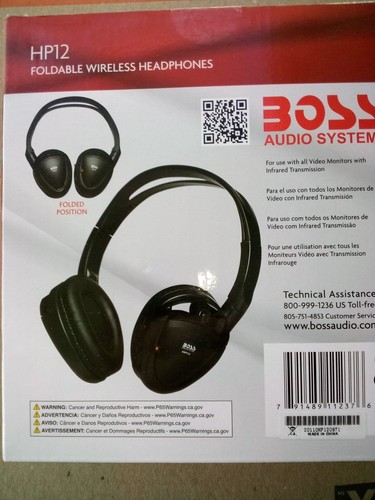 BOSS HP12 Car Infrared Foldable Wireless Headphone - Picture 3 of 3