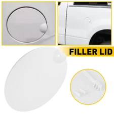 White Fuel Filler Door Tank Lid Gas Cap Cover For 2009 2010 2011-2014 Ford F-150