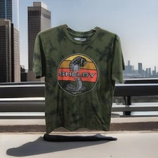 Ford Shelby Cobra T Shirt  Distressed Green Splatter Officially Licensed LARGE