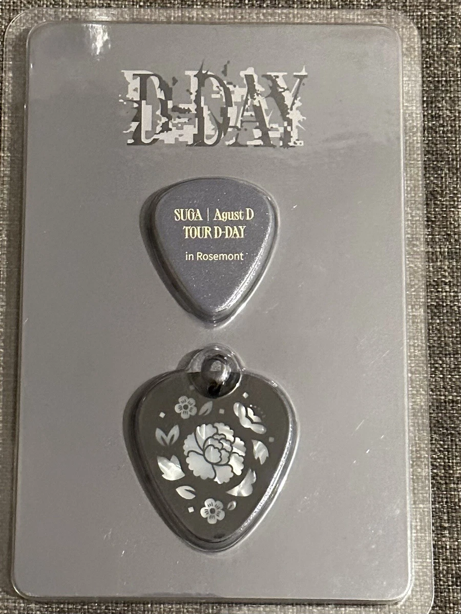 *LIMITED EXCLUSIVE BTS Suga Agust D D-Day Tour Guitar Pick Rosemont Chicago