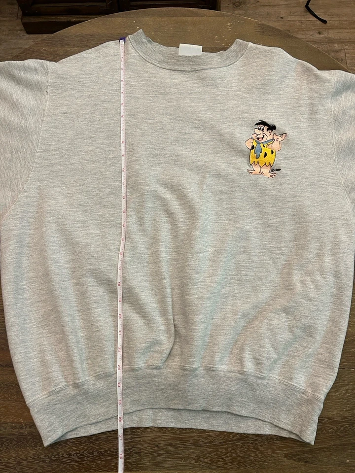 Vintage Fred Flintstones Blitz Studios Sweatshirt Size XL Embroidered 90s HBP - Image 3 of 4