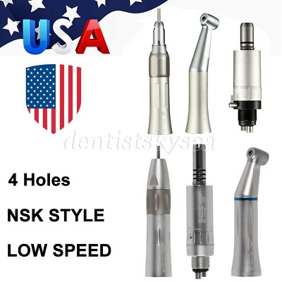 Dental Low Speed Handpiece 4H Motor Inner/External Spray Contra Angle Straight
