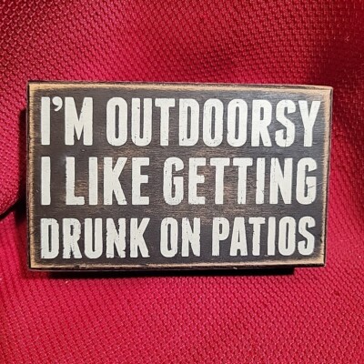 4'' X 6'' FUNNY BAR SIGN patio man cave she shed booze cocktails beer gag gift rv