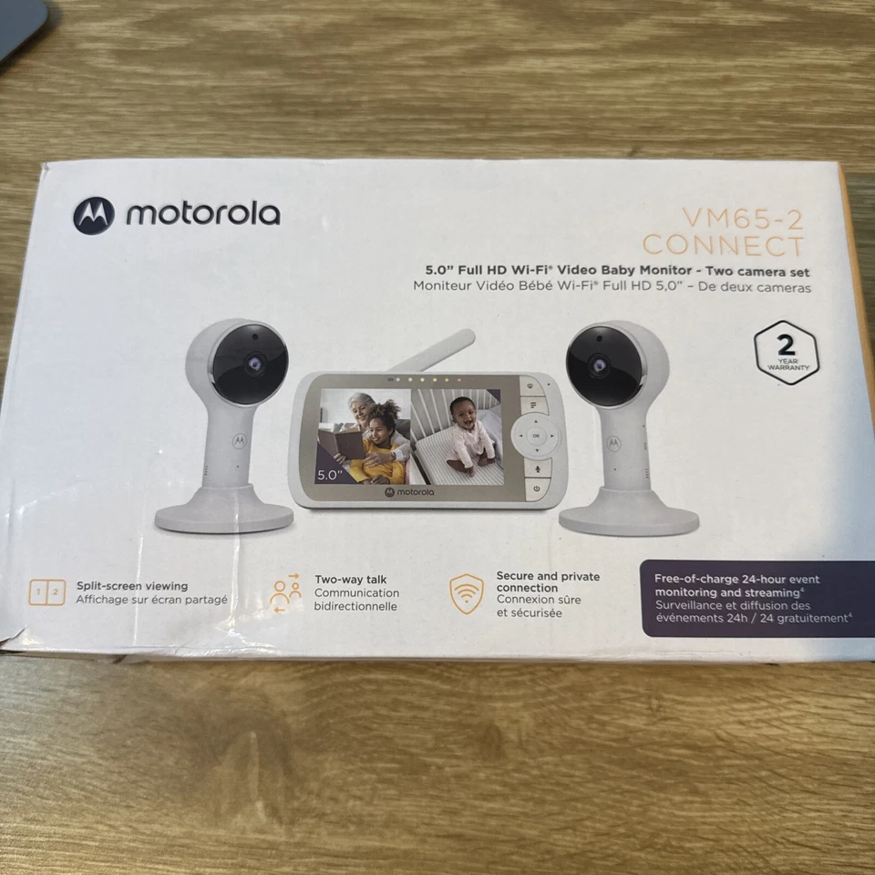 Motorola VM65-2 CONNECT 5.0” Full HD Wi-Fi® Video Monitor de Bebé - Juego de Dos Cámaras Foto 2 de 3