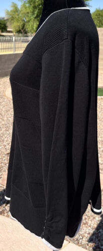 allison daley tops 1x Plus Womens Black With White Trim Long Sleeve - EUC - Picture 3 of 9