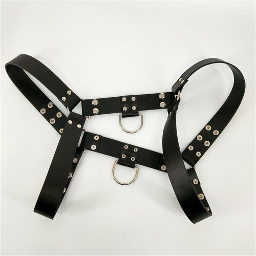 Men‘s Bulldog Harness Leather Chest Harness Shoulder harness Clubwear Fetish Bon - Picture 3 of 9