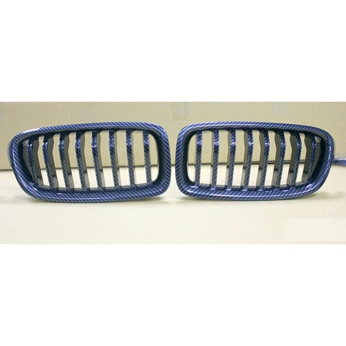 Fits For 2012-2018 BMW F30 F31 Front Grille Grill New P Type Black Carbon Look - Picture 3 of 4