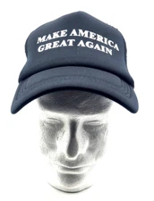 Black Trucker Hat Make America Great Again Adjustable Snapback Adult One Size