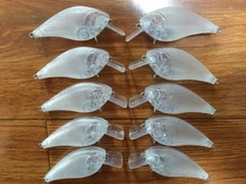 10pcs Silent  Square Bill Unpainted Crankbait Fishing Lure 2 3/4Inch Blank lures