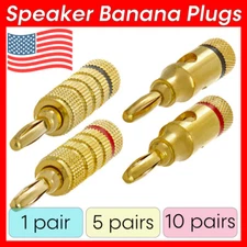 Banana Plug Speaker Cable Connector Home Theater Speaker Wire Connector LOT