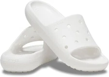 Crocs Unisex-Adult Classic Slide V2 Sandal White - US Men's 5 Women's 7 EU 37-38