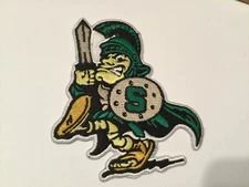 MSU Michigan State Spartans Vintage  Embroidered Iron On Patch 3.5" X 3”