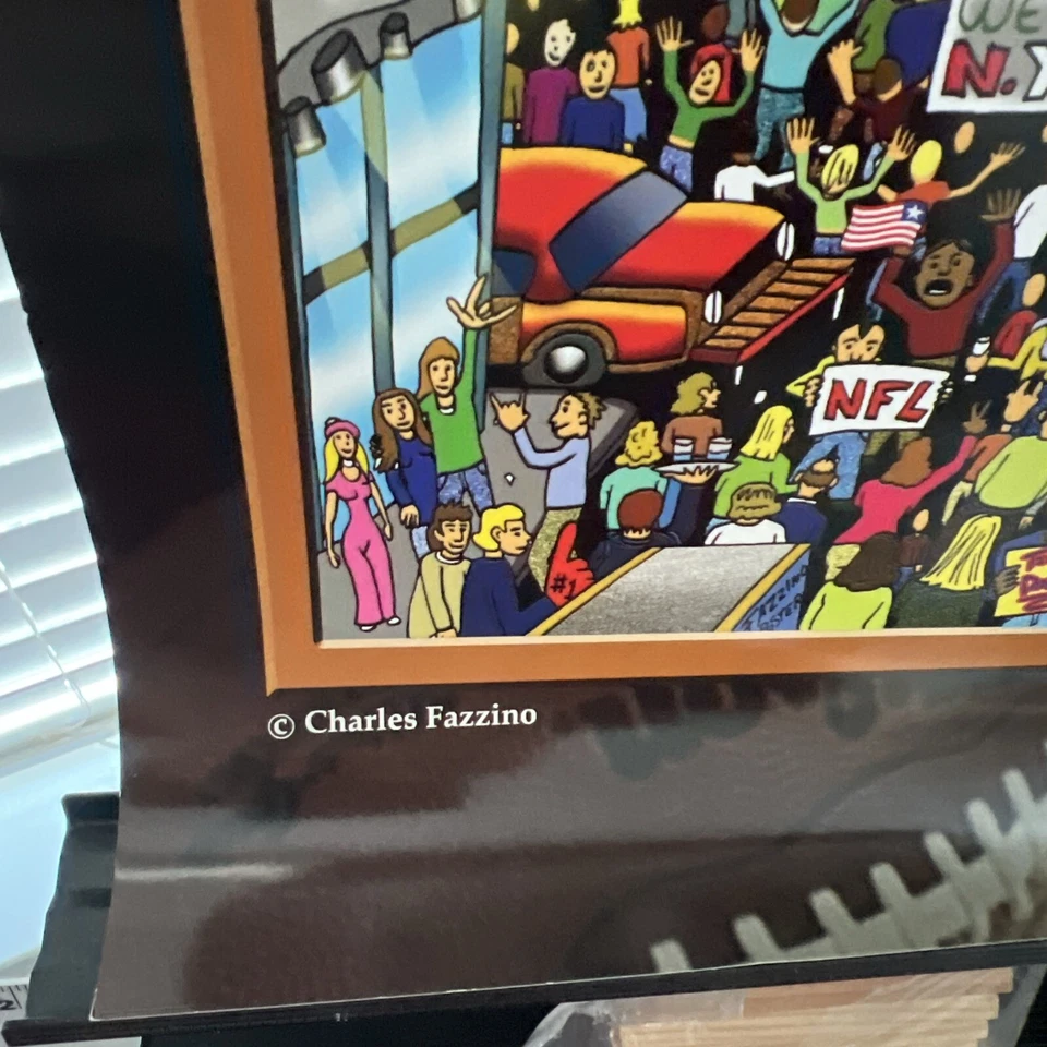 Póster RARO Fazzino NFL Kickoff Weekend Time Square/Super Bowl XL 18x24 ver foto Foto 4 de 4