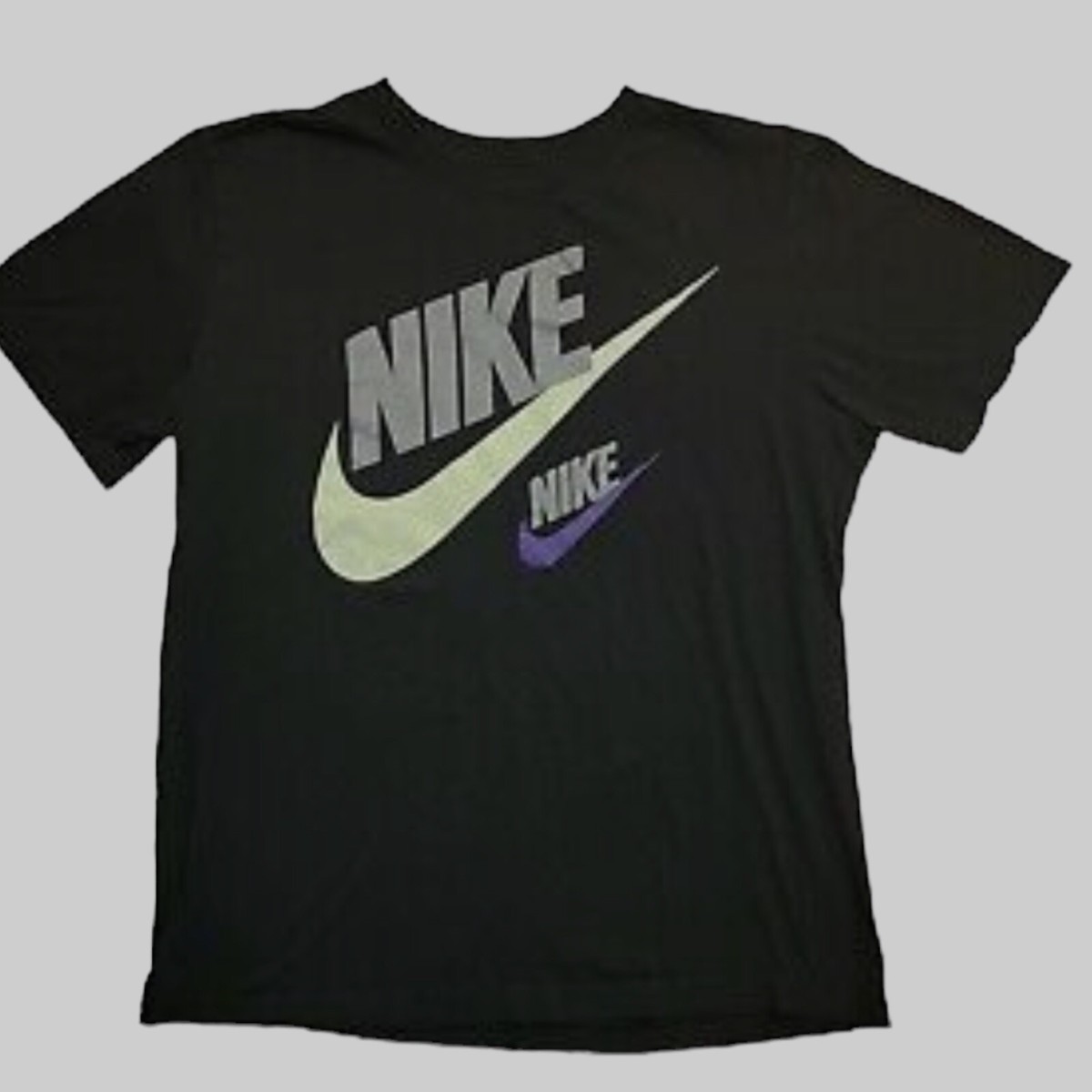 NIKE / ナイキ SWOOSH BY AIR T-SHIRT BLACK XL Nike Double Swoosh Short Sleeve T-Shirt (Black) Mens Size XL