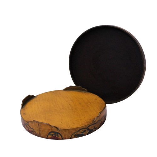 Chinese Distressed Yellow Characters Graphic Round Shape Box cs4747 - Picture 7 of 7