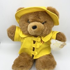 Teddy Precious Collectible Dan Dee Plush Bear in YELLOW RAINCOAT HAT 89276