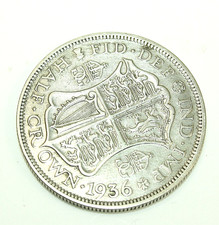 1936 GEORGE V SILVER Half Crown You are buying the coin in the photo.
