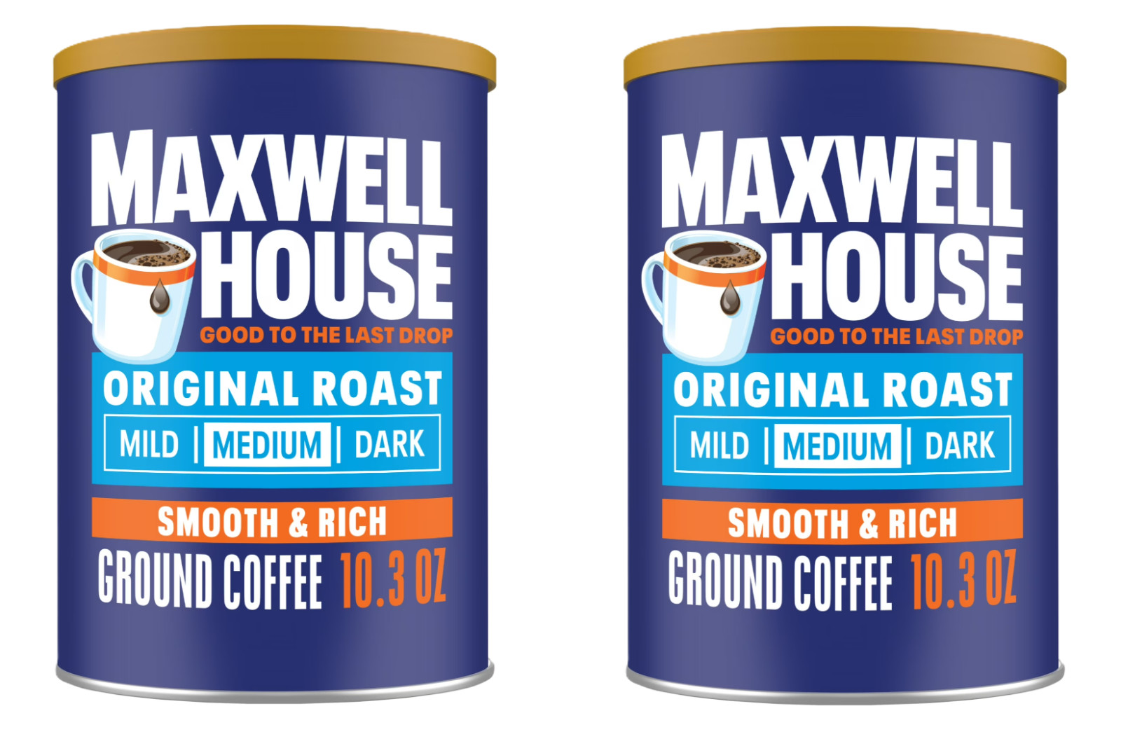 Maxwell House Original Roast Ground Coffee 10.3oz &ndash; 2 Pack | Rich Smooth Medium