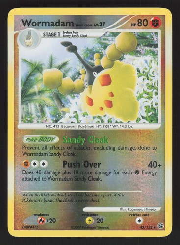 English LP Wormadam Sandy Cloak 42/132 SW Reverse Holofoil Pokemon